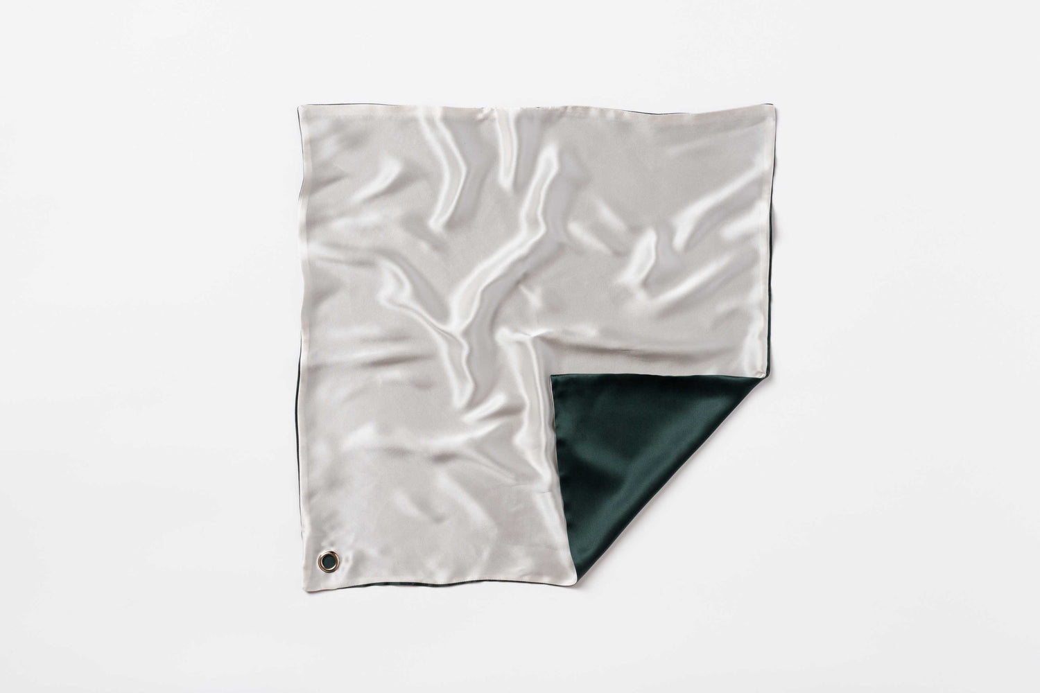 The Dark Green Double-Sided Silk Scarf