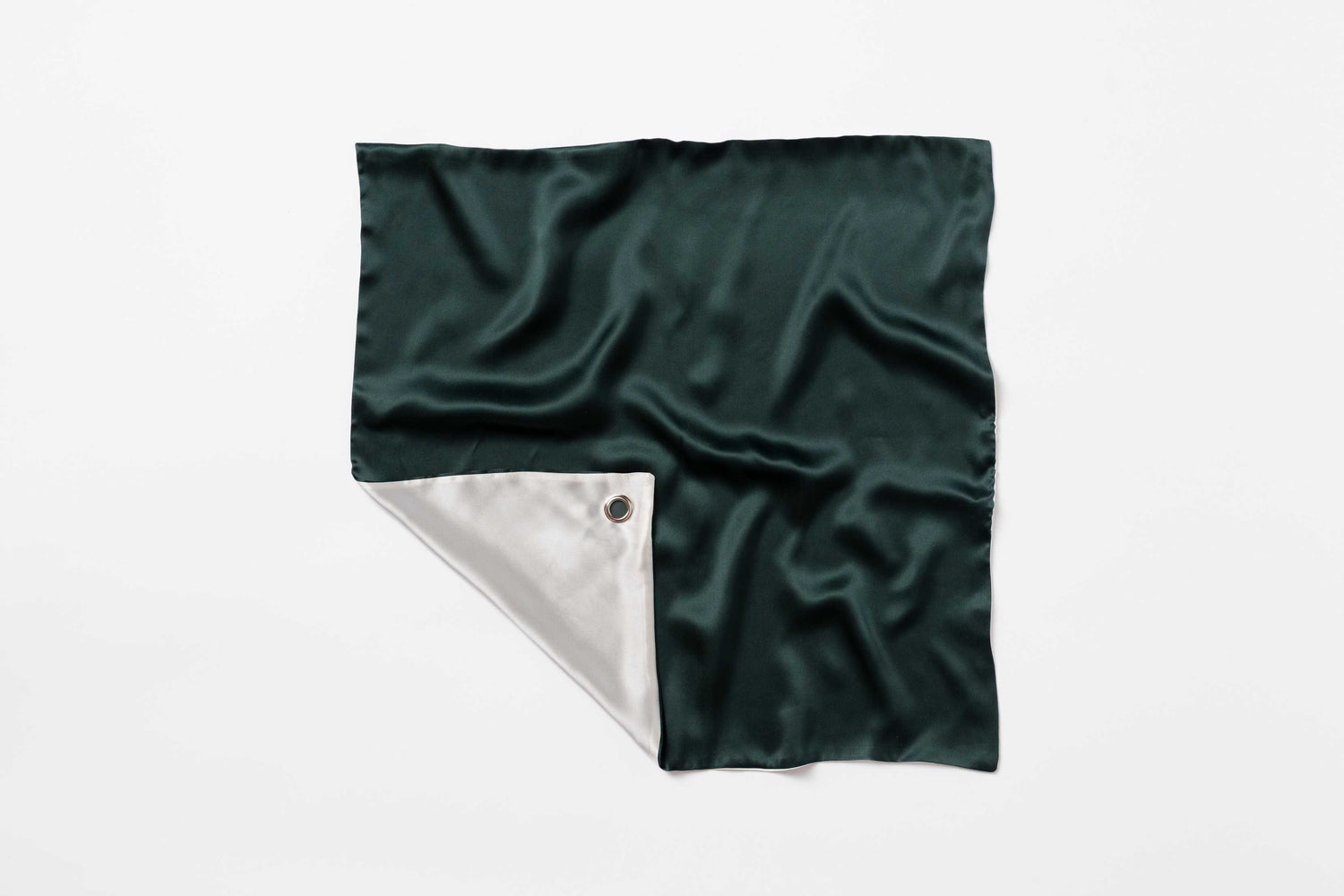 The Dark Green Double-Sided Silk Scarf